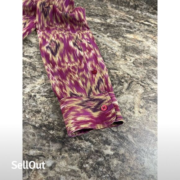 Lauren Ralph Lauren Women's Purple Aztec Tunic Dress Size M Long Sleeve - Picture 7 of 11